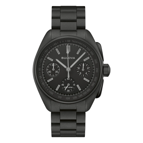 Bulova Lunar Pilot Black Hole Limited Edition 98A335, complete watch front view