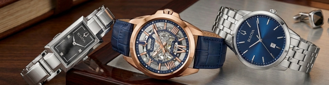 Bulova Classic watches with metal bracelets