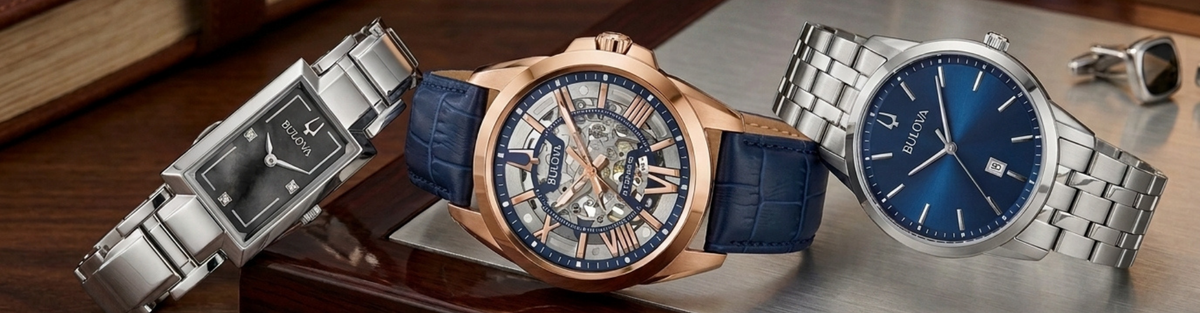 Bulova Classic watches with metal bracelets