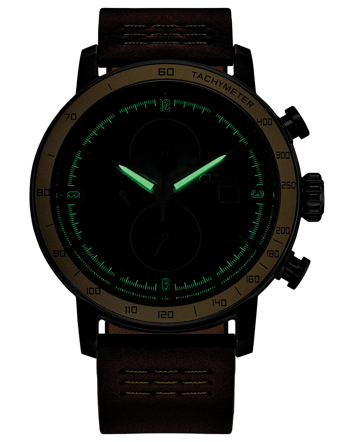 Citizen Mandalorian Chronograph Star Wars CA0857-09W — Luminous dial