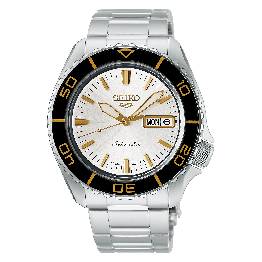 Seiko 5 Sports SKX HDB004 42.5mm automatic on bracelet, front view