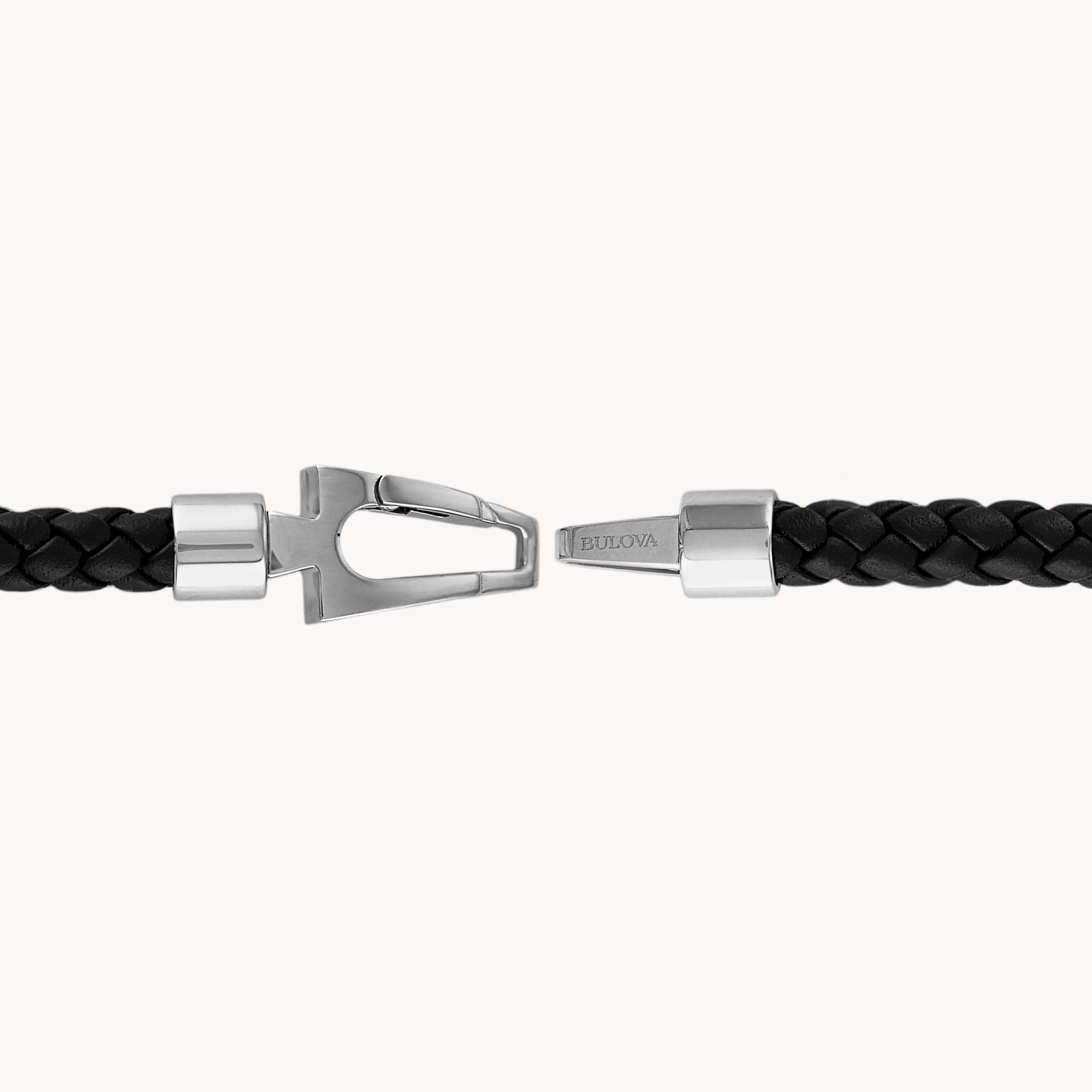 Bulova Marine Star Bracelet Stainless Steel with Leather BVB1045-SBSTNA
