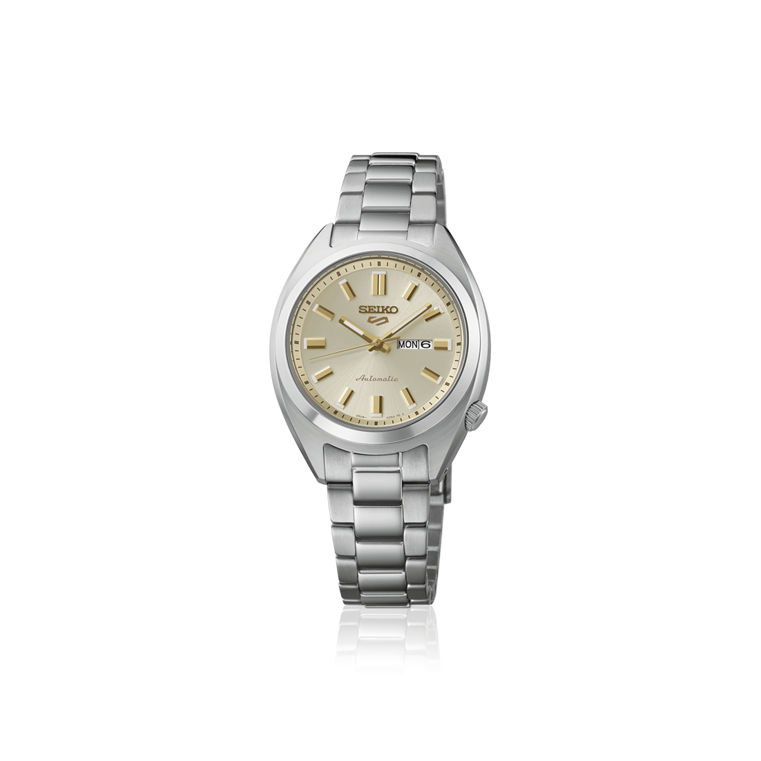 Seiko 5 Sports SRE023 bracelet and case profile