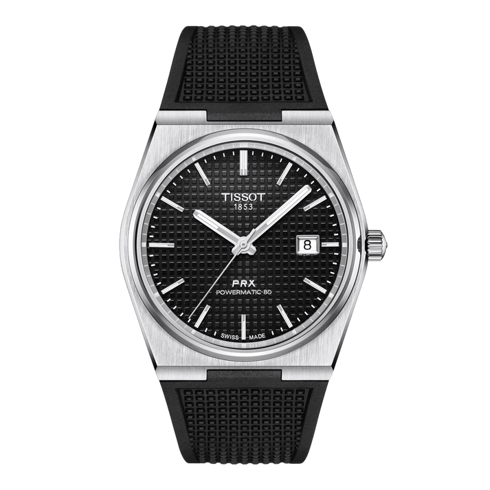 Tissot PRX Automatic Powermatic 80 40mm - Black on Rubber Strap T137.407.17.051.00