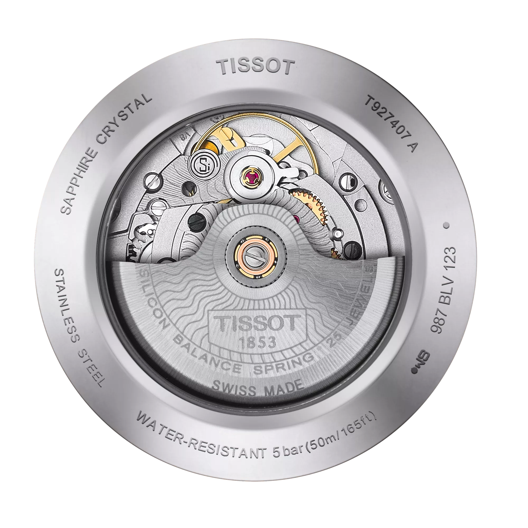 Tissot Gentleman Powermatic 80 Silicium Solid 18K Gold bezel Watch T927.407.41.031.00