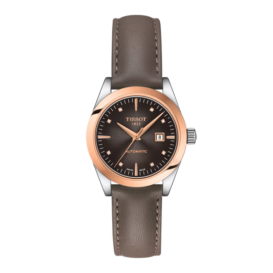 Tissot T-My Lady Automatic 18K Gold bezel Watch T930.007.46.296.00