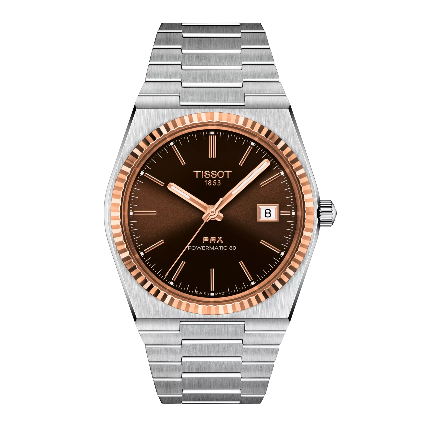 Tissot PRX Powermatic 80 Steel & 18K Gold Bezel Watch T931.407.41.291.00
