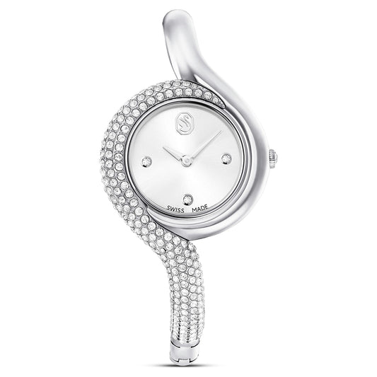 Swarovski Dextera Asymmetric watch Swiss Made, Metal bracelet, Silver tone, Stainless Steel 5700996