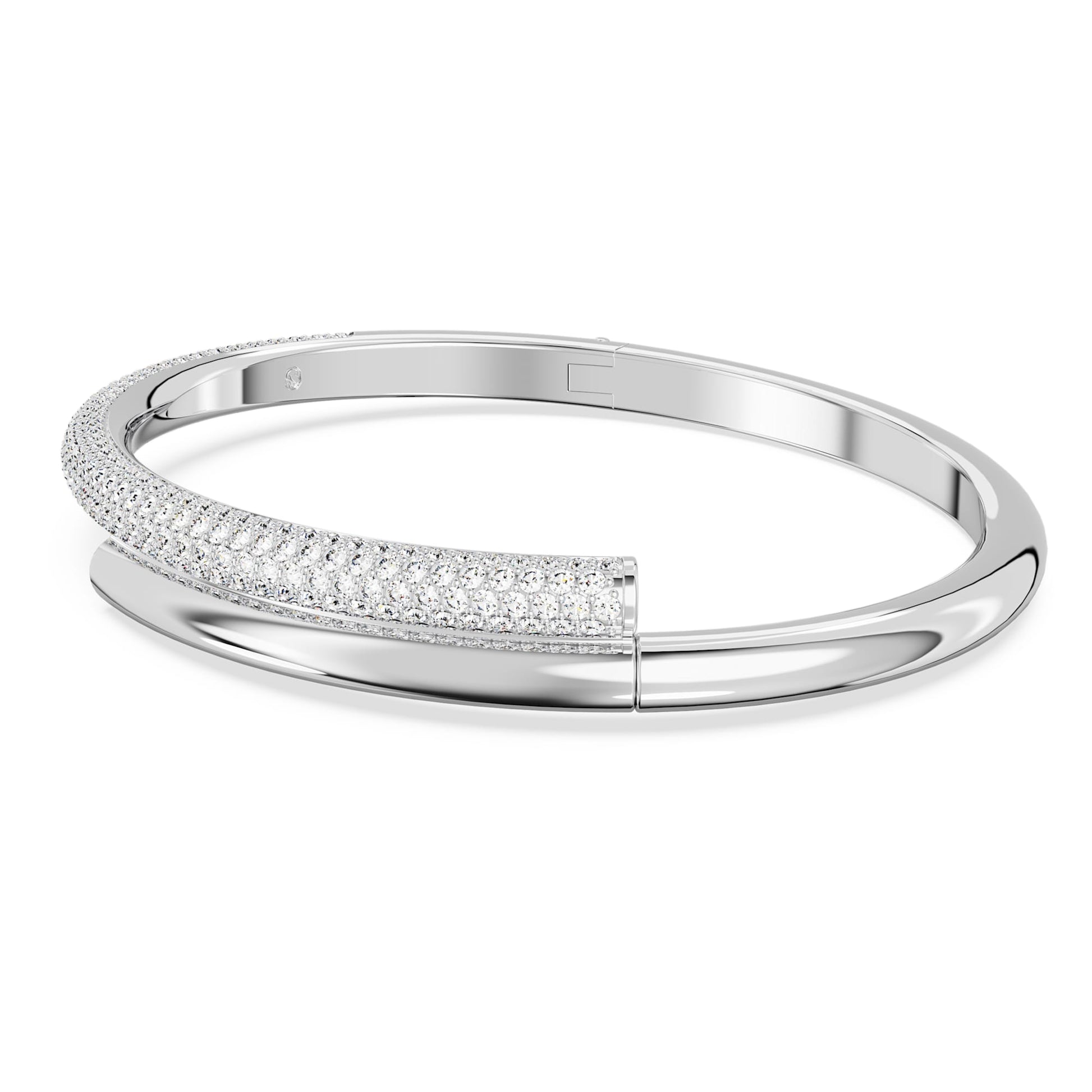 Swarovski Jewelry Dextera bangle  Magnetic closure, White, Rhodium plated 5670252