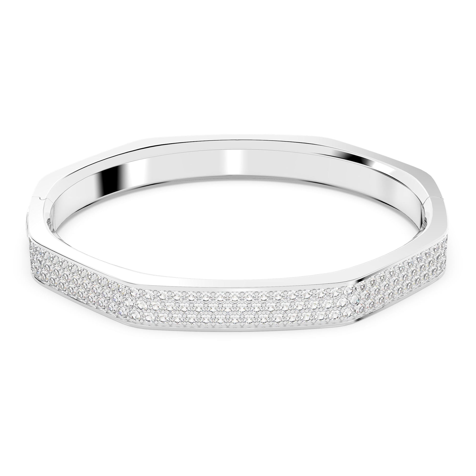 Swarovski Jewelry Dextera bangle  Octagon shape, White, Rhodium plated 5655624