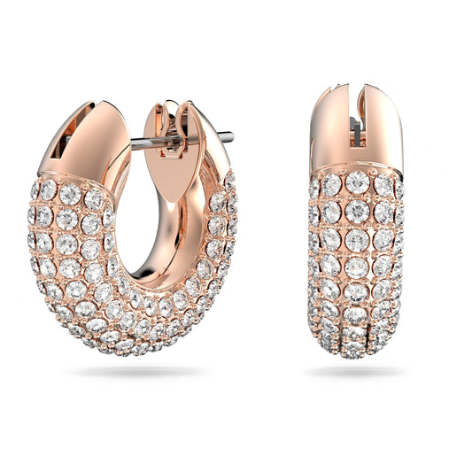 Swarovski Jewelry Dextera hoop earrings Small, White, Rose gold-tone plated 5636531