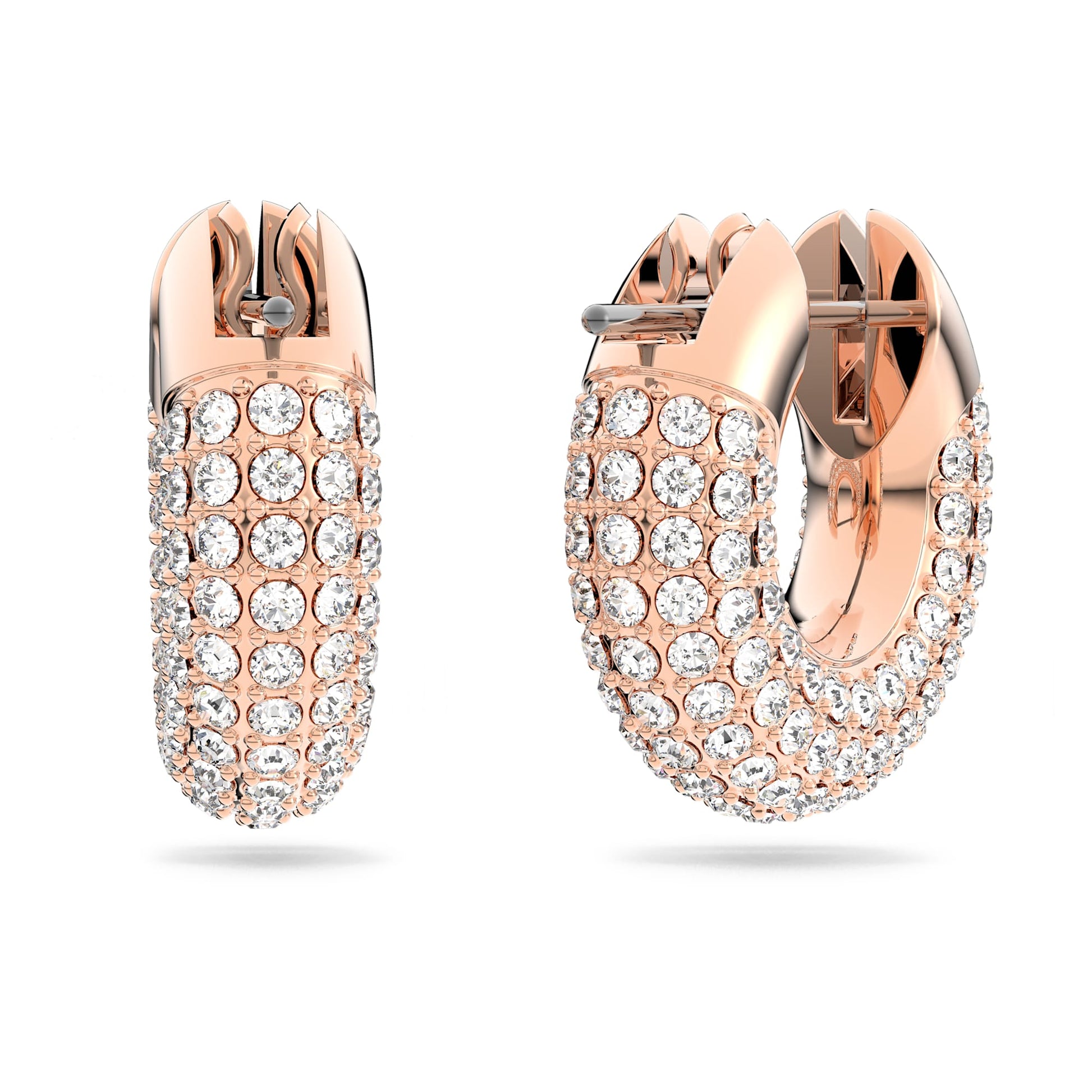 Swarovski Jewelry Dextera hoop earrings Small, White, Rose gold-tone plated 5636531