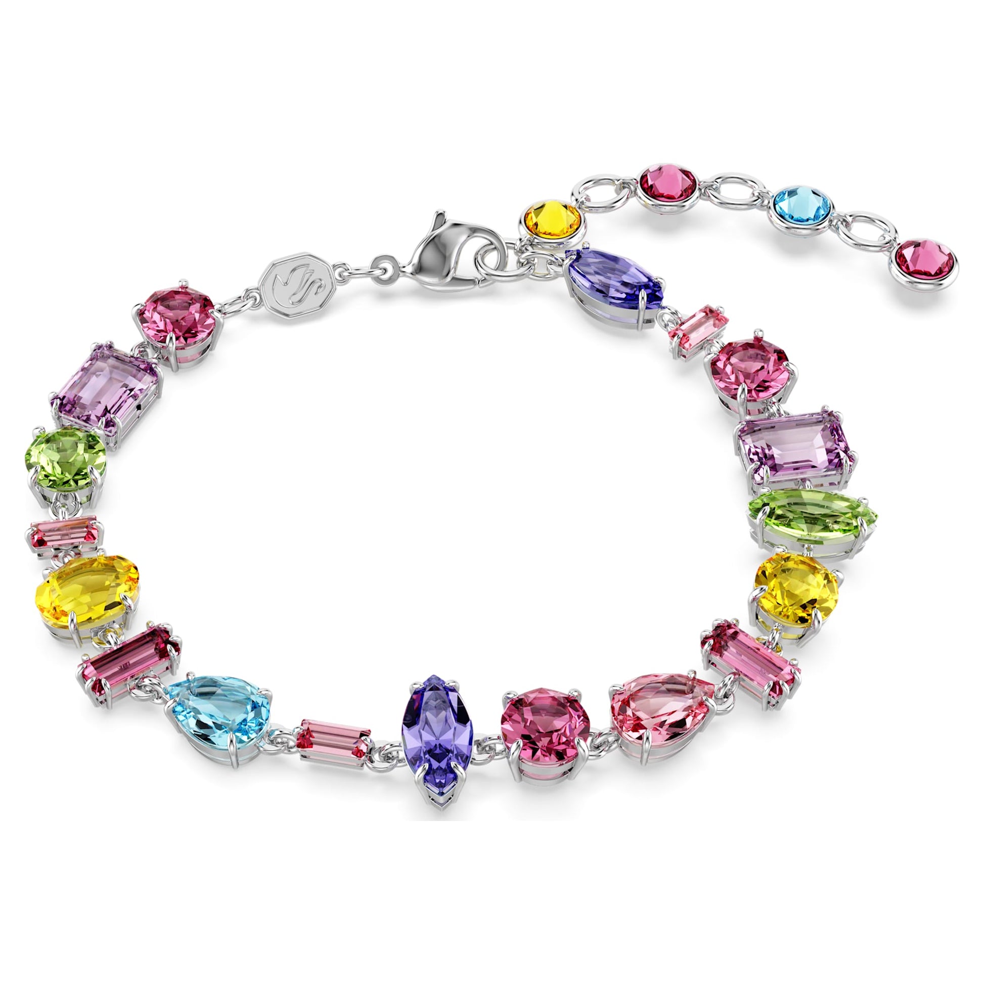 Swarovski Jewelry Gema bracelet Mixed cuts, Multicolored, Rhodium plated 5656427