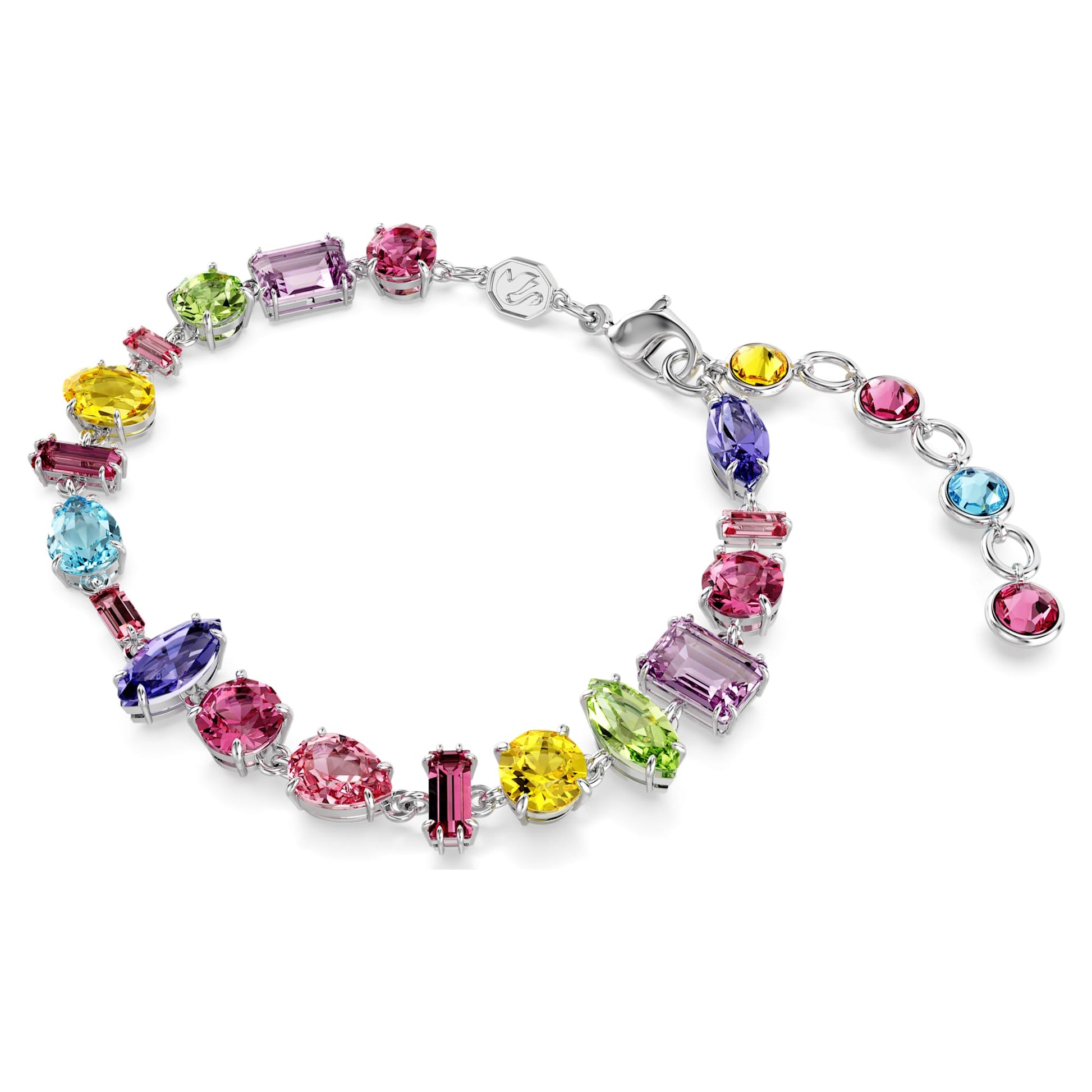 Swarovski Jewelry Gema bracelet Mixed cuts, Multicolored, Rhodium plated 5656427