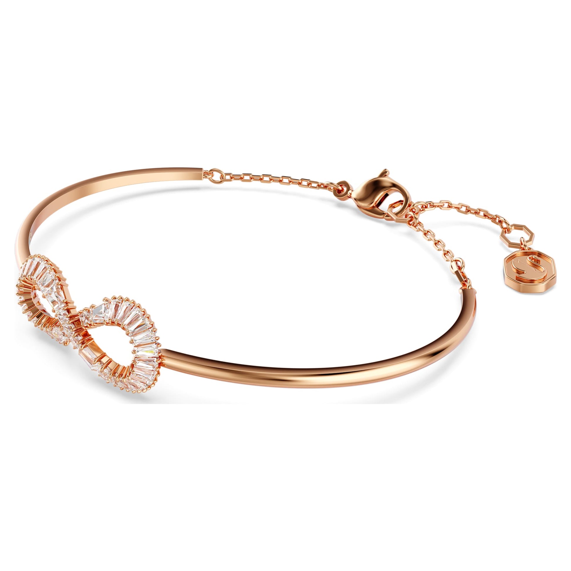 Swarovski Jewelry Hyperbola bangle  Infinity, White, Rose gold-tone plated 5679443