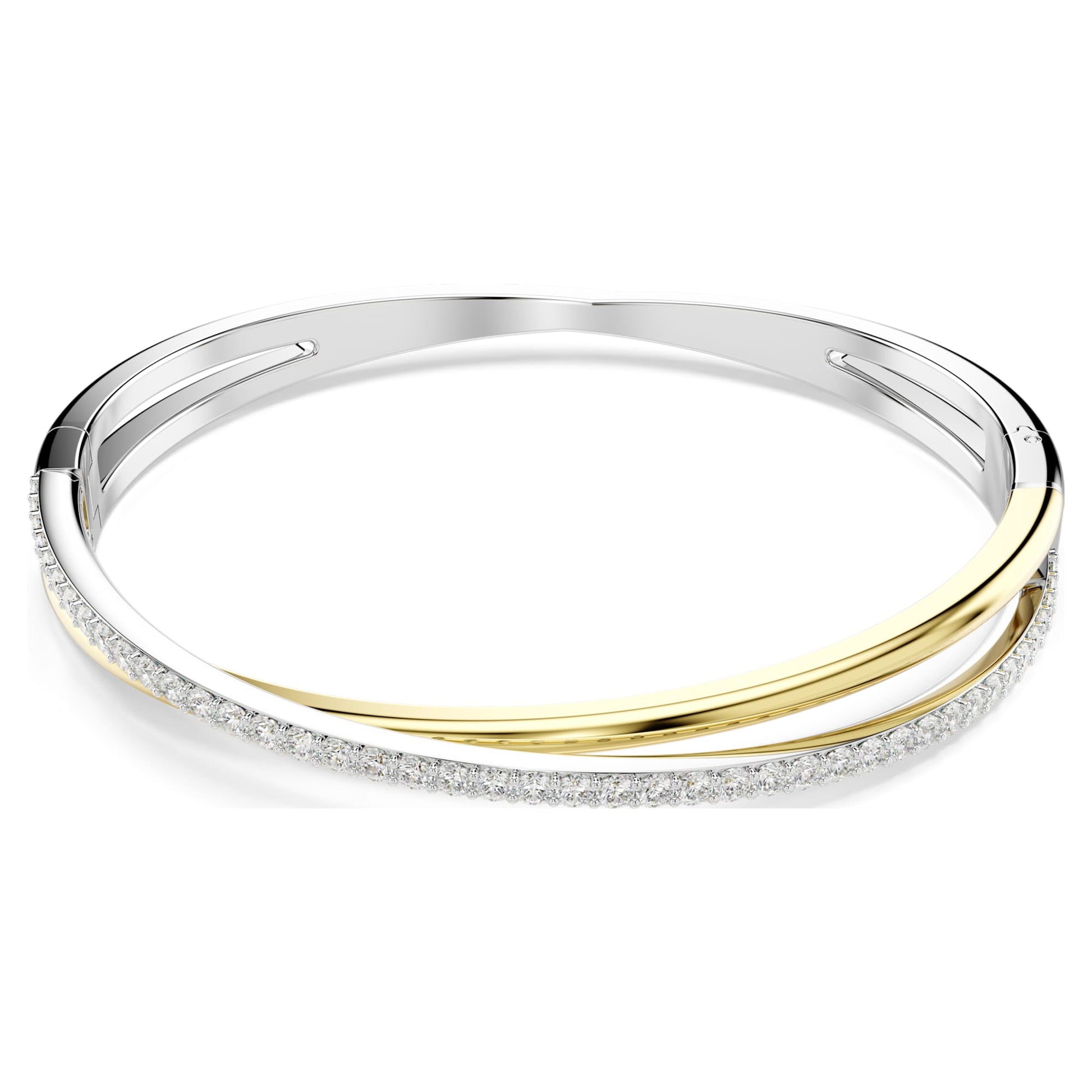 Swarovski Jewelry Hyperbola bangle Round cut, White, Mixed metal finish 5689720