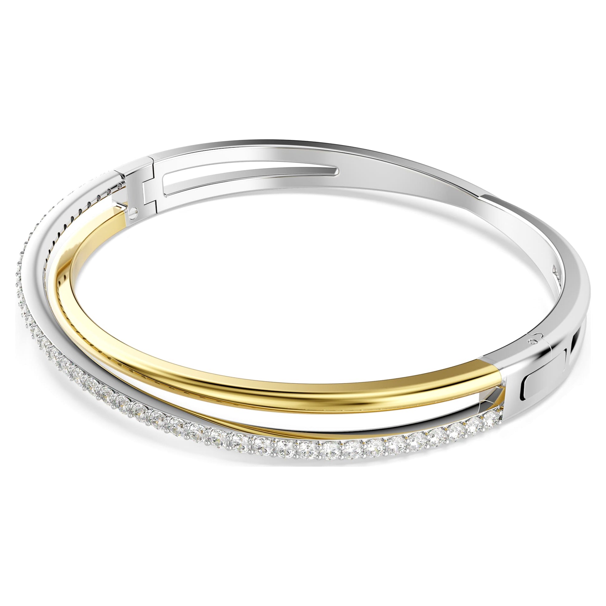 Swarovski Jewelry Hyperbola bangle Round cut, White, Mixed metal finish 5689720