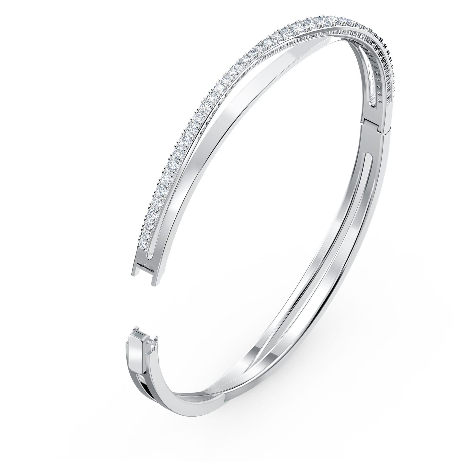 Swarovski Jewelry Hyperbola bangle White, Rhodium plated 5565210