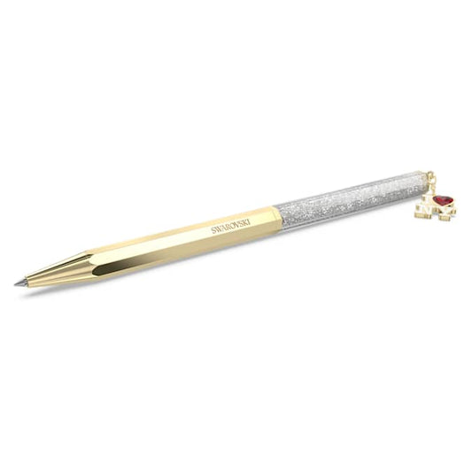 Swarovski Pen I LOVE NY ballpoint pen White, Gold-tone finish 5673196