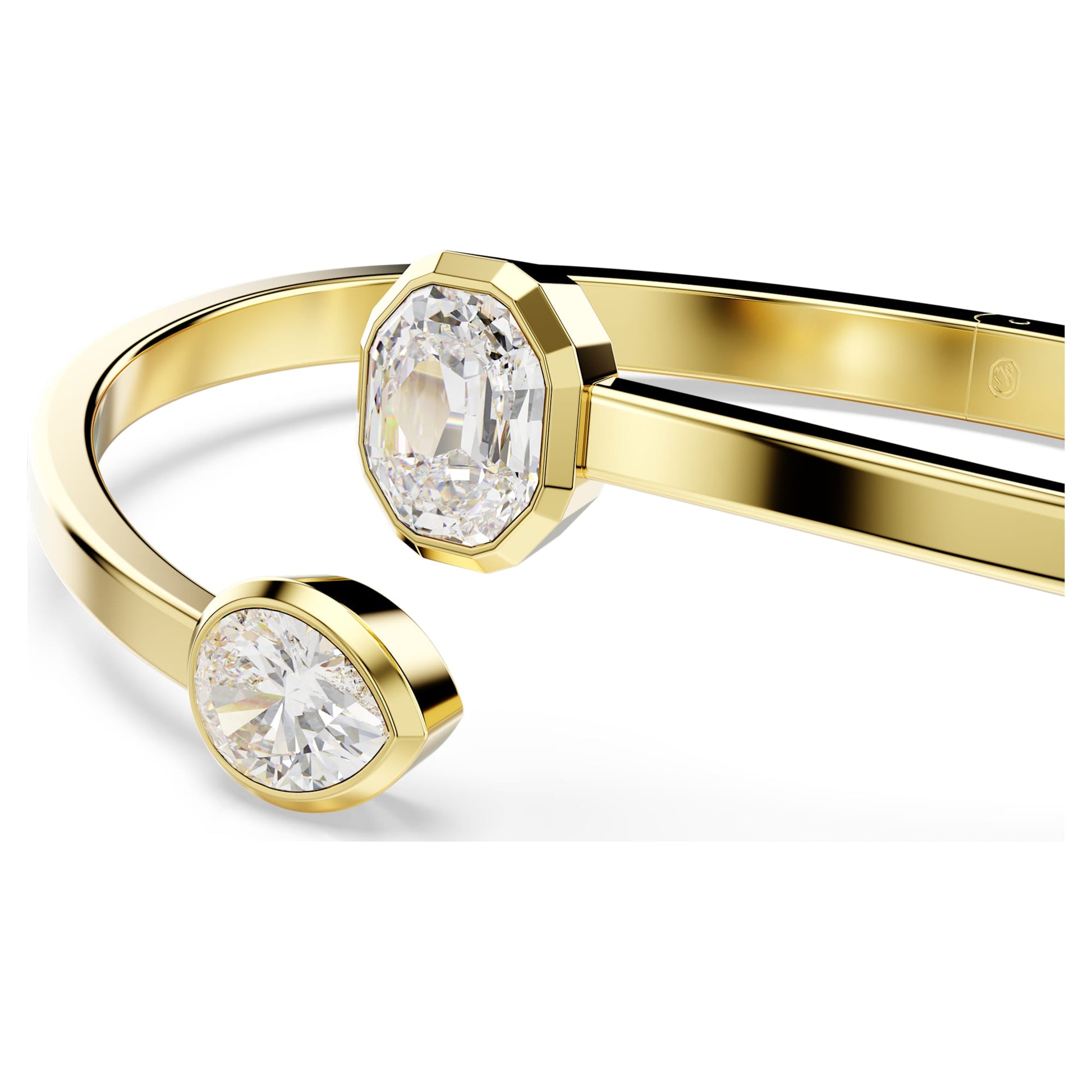 Swarovski Imber bangle Mixed cuts, White, Gold-tone plated 5714315