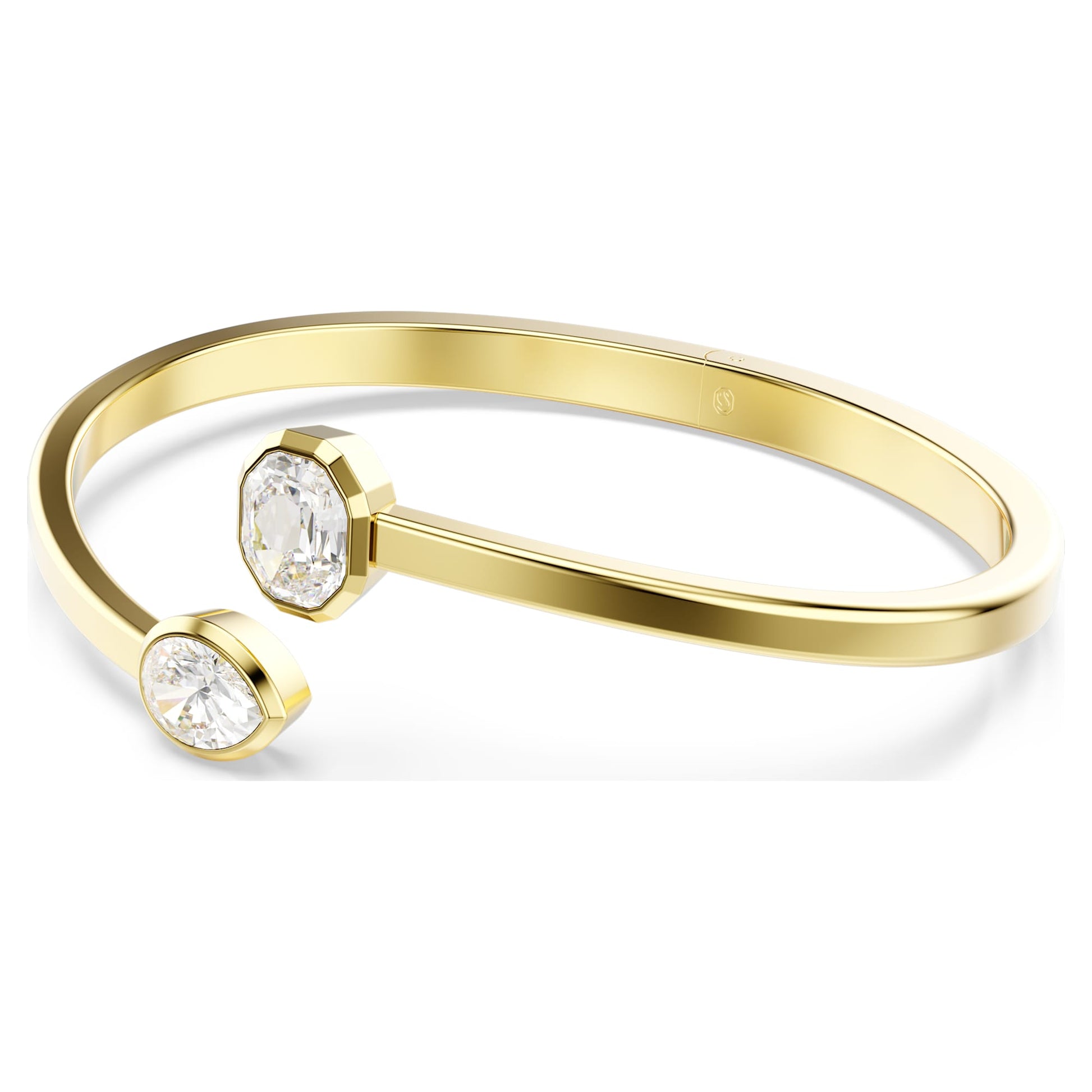 Swarovski Imber bangle Mixed cuts, White, Gold-tone plated 5714315