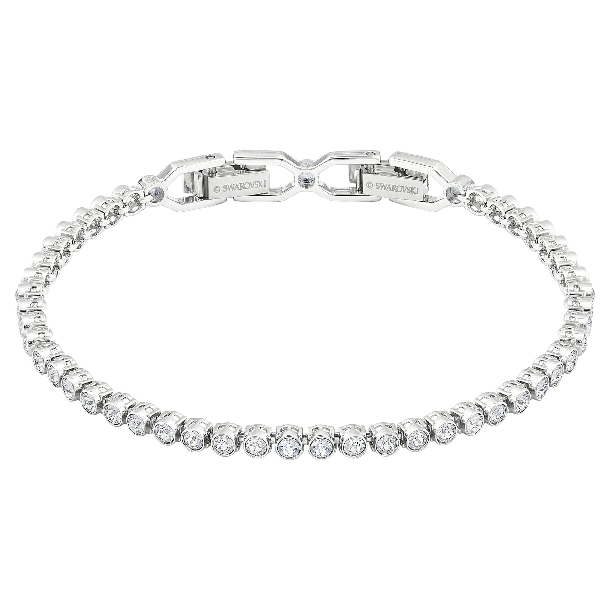 Swarovski Jewelry Imber Emily Tennis bracelet Round cut, White, Rhodium plated 1808960