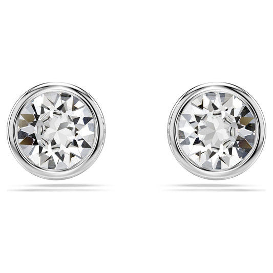 Swarovski Jewelry Imber stud earrings Round cut, White, Rhodium plated 5696073