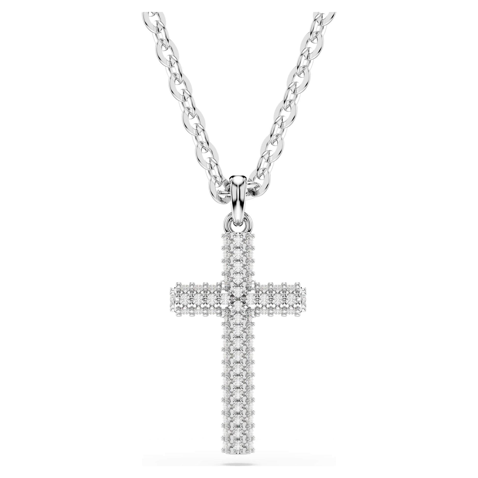 Swarovski Jewelry Insigne pendant Pavé, Cross, White, Rhodium plated 5675577