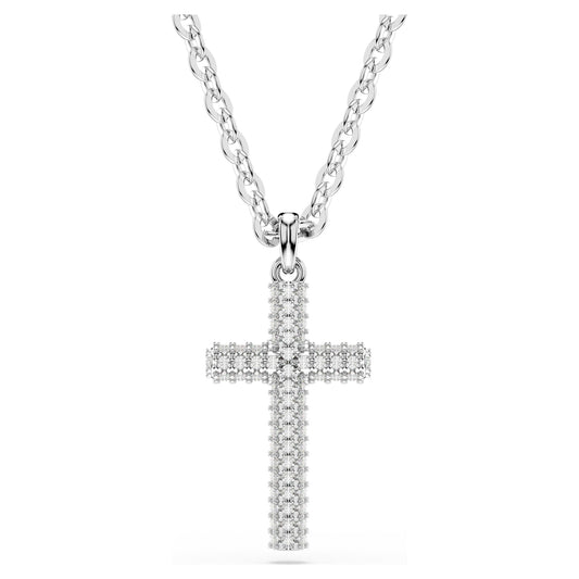 Swarovski Jewelry Insigne pendant Pavé, Cross, White, Rhodium plated 5675577