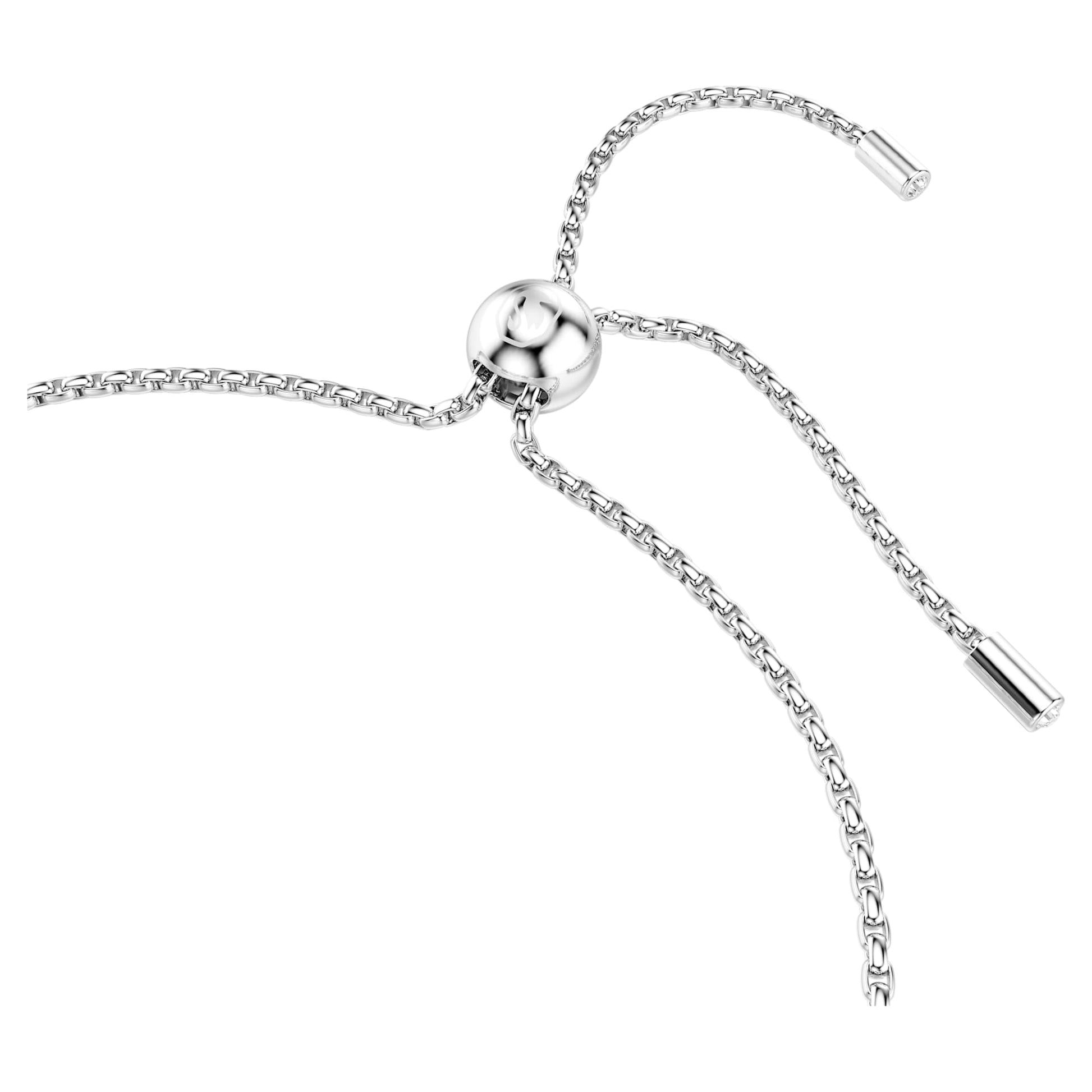 Swarovski Matrix bracelet Gradient of round cuts, White, Rhodium plated 5690677