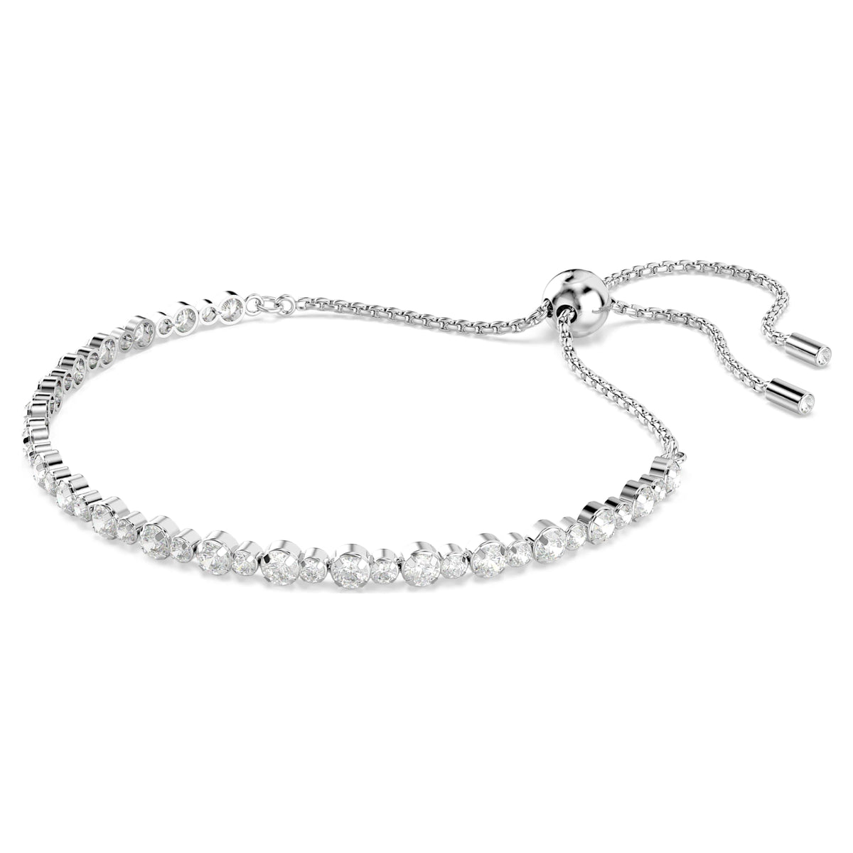 5705604 Matrix Tennis bracelet Mixed round cuts, White, Rhodium plated – WatchIt US