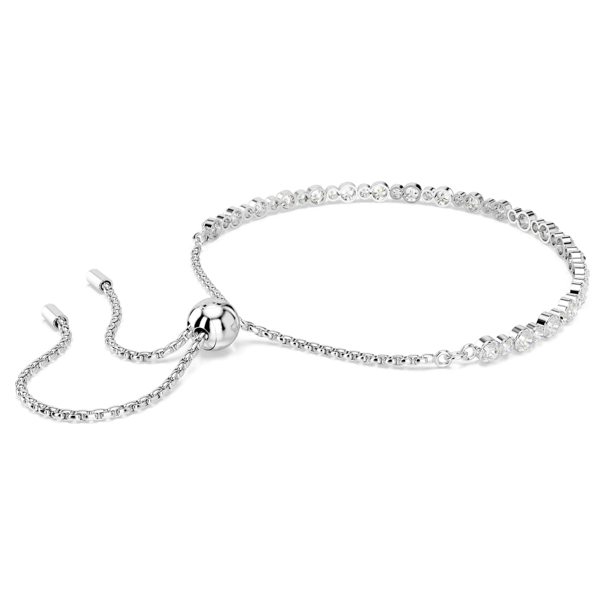 5705604 Matrix Tennis bracelet Mixed round cuts, White, Rhodium plated – WatchIt US