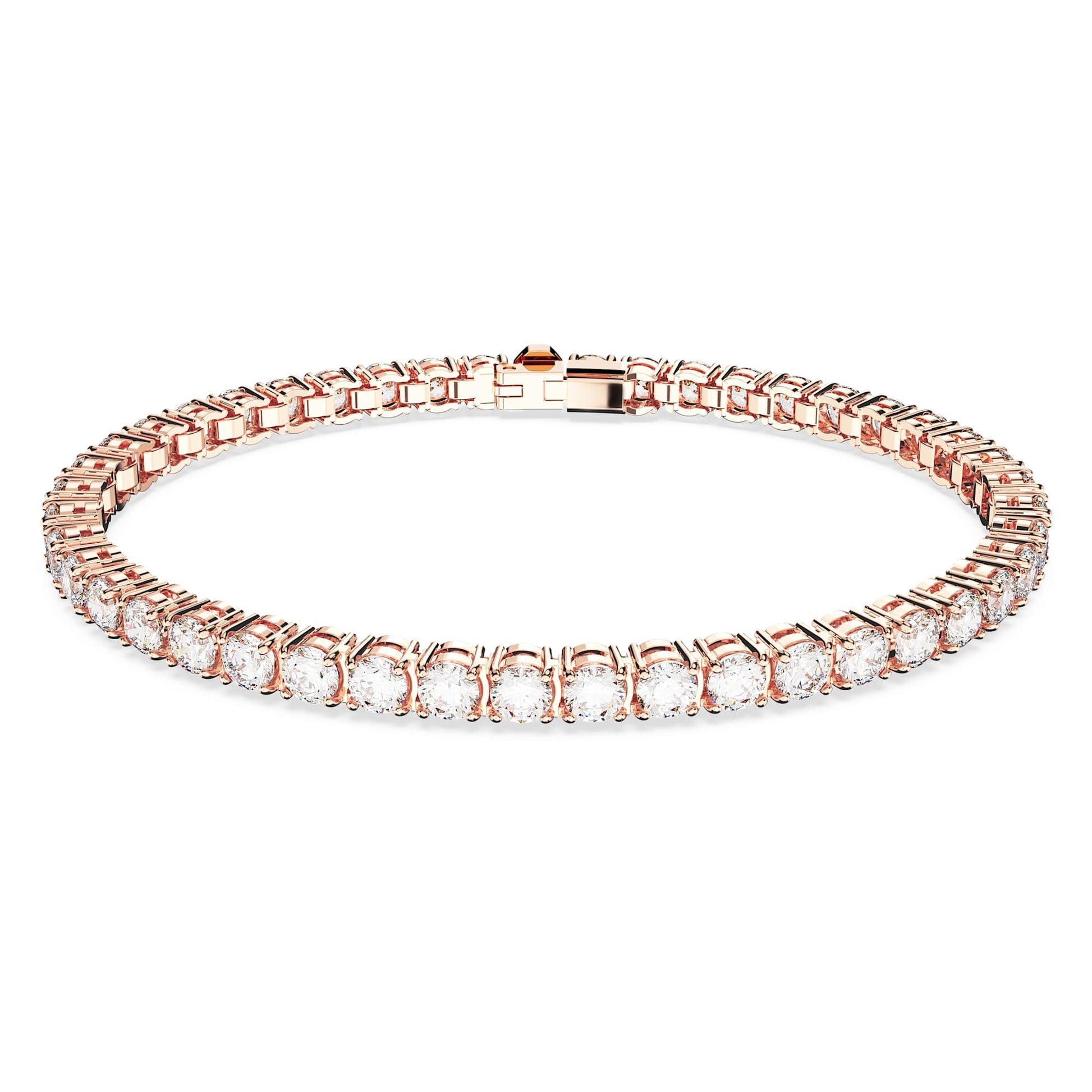 Swarovski Jewelry Matrix Tennis bracelet  Round cut, White, Rose gold-tone plated 5657661