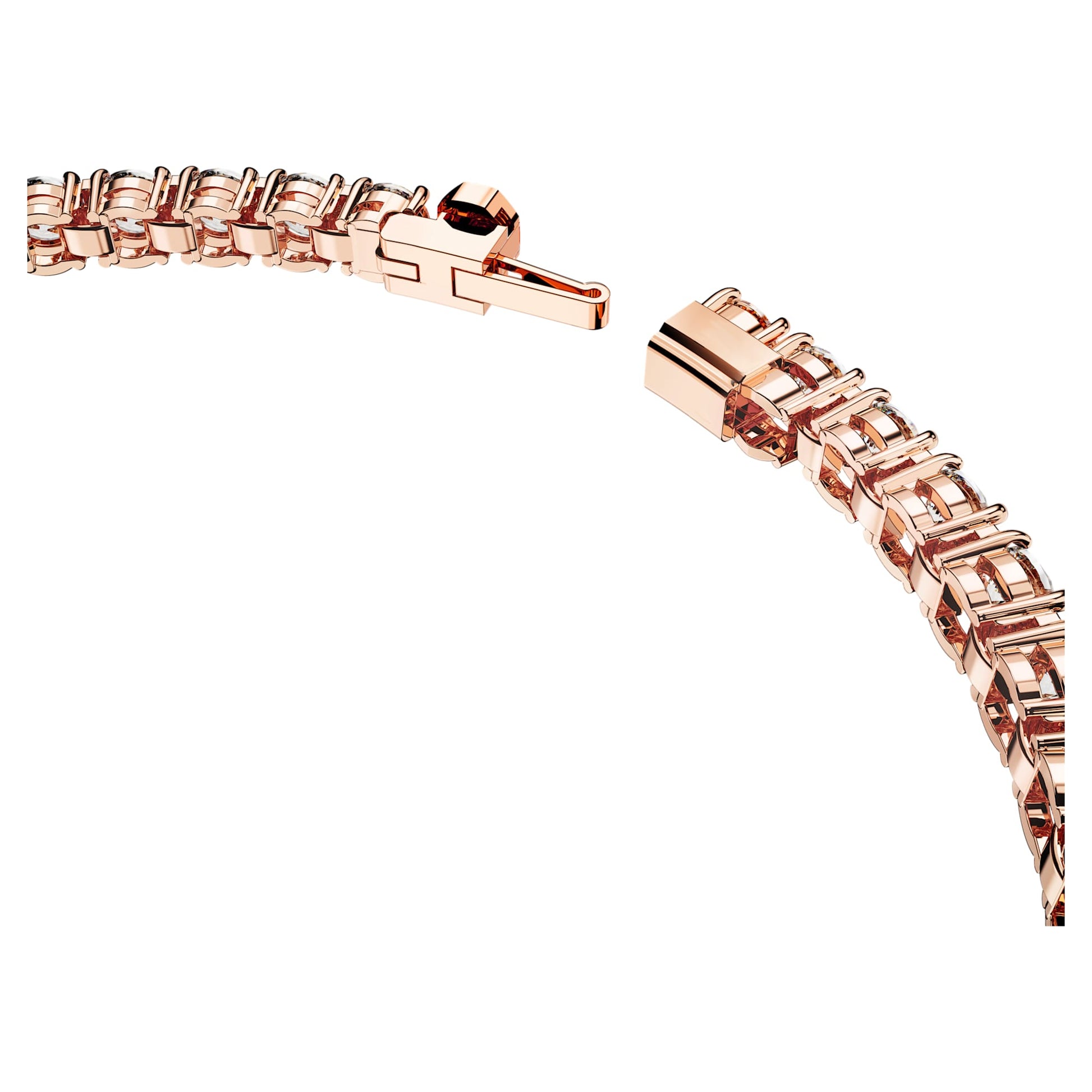 Swarovski Jewelry Matrix Tennis bracelet  Round cut, White, Rose gold-tone plated 5657661