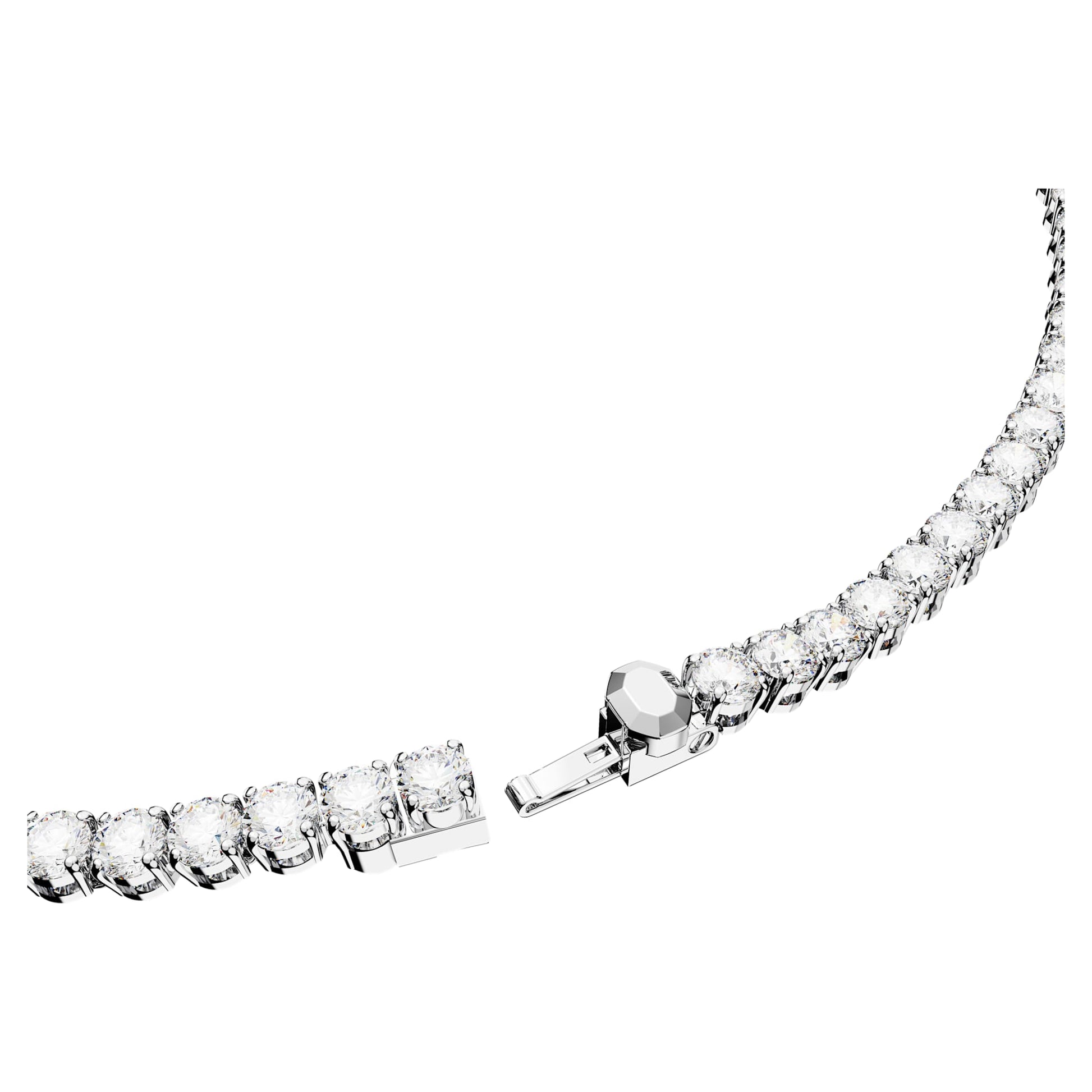 Swarovski Jewelry Matrix Tennis necklace  Round cut, White, Rhodium plated 5681801