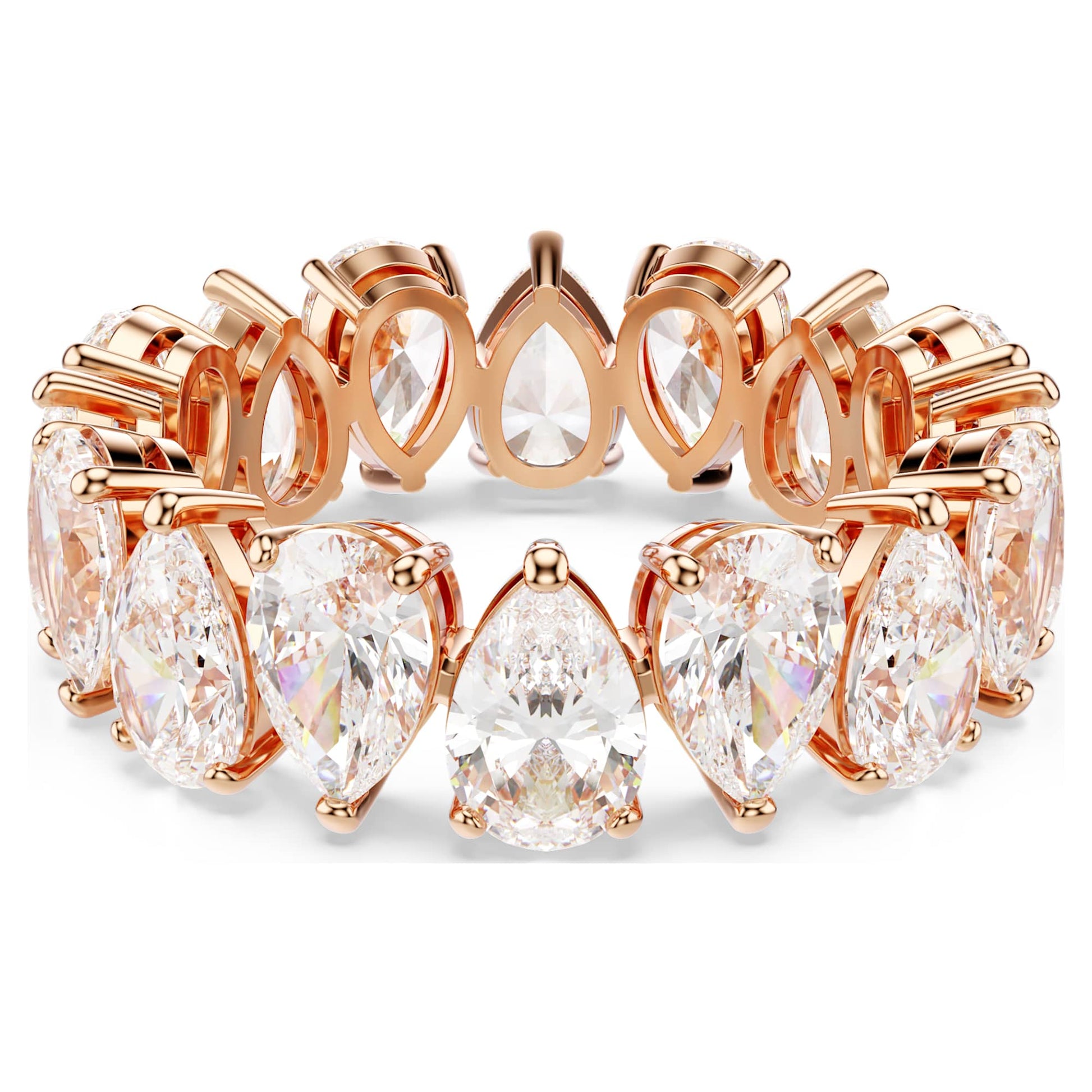 Swarovski Matrix Vittore ring Pear cut, White, Rose gold-tone finish 5690091