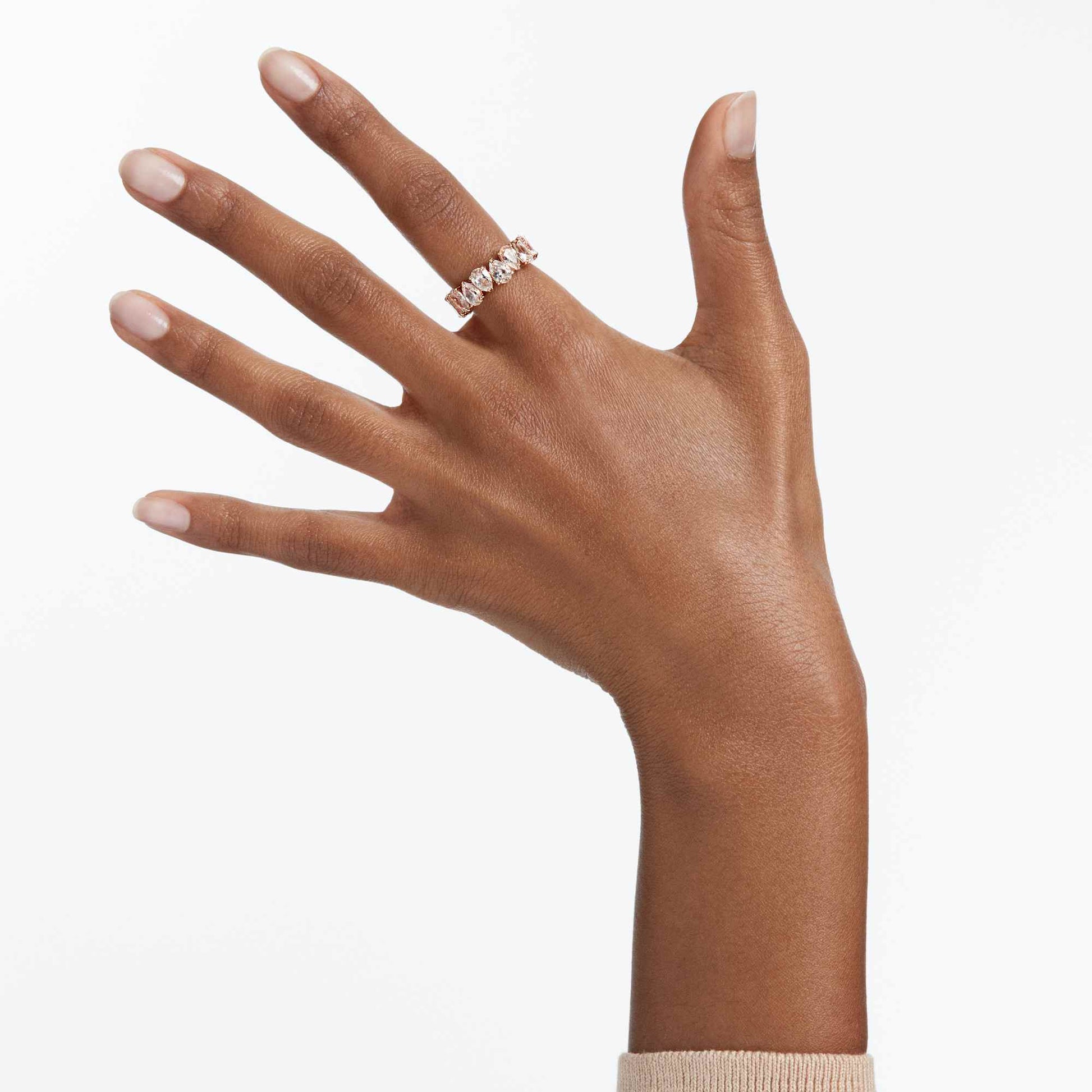 Swarovski Matrix Vittore ring Pear cut, White, Rose gold-tone finish 5690091