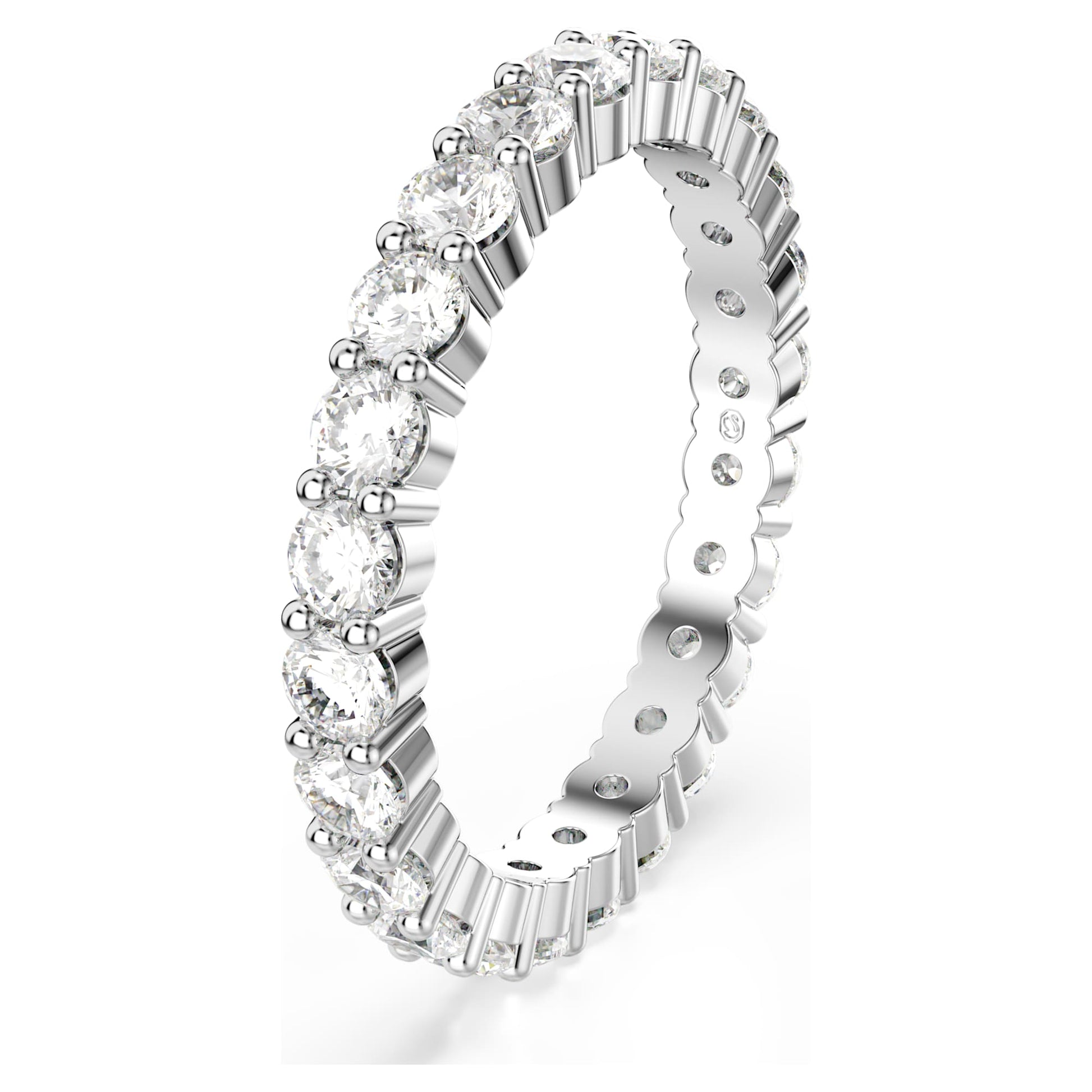 Swarovski Matrix Vittore ring Round cut, White, Silver-tone finish 5705604