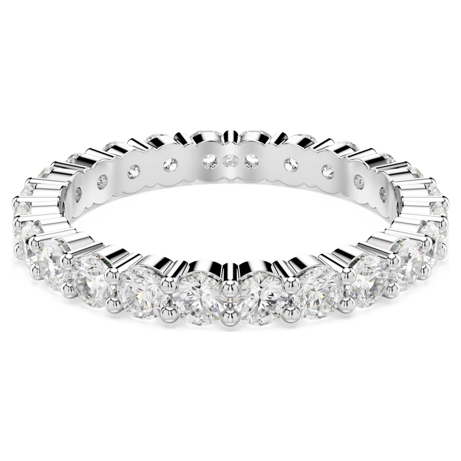 Swarovski Matrix Vittore ring Round cut, White, Silver-tone finish 5705605
