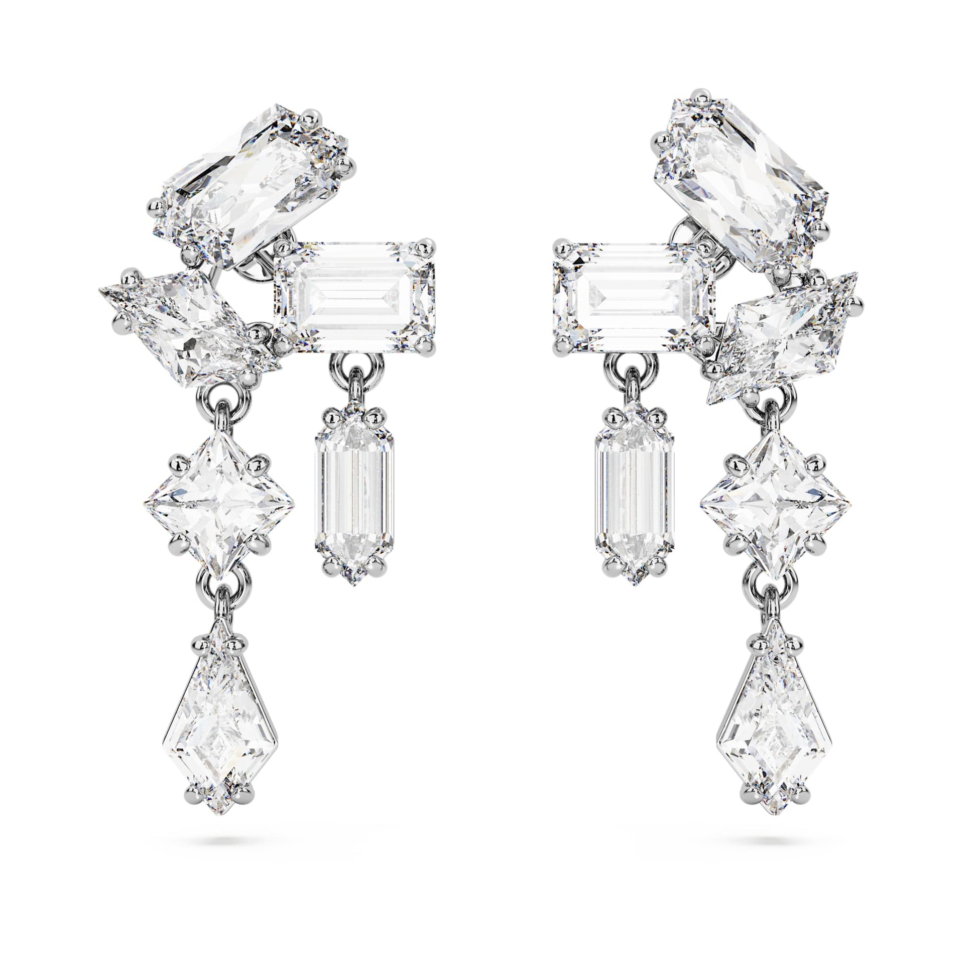 Swarovski Jewelry Mesmera drop earrings  Mixed cuts, White, Rhodium plated 5665825