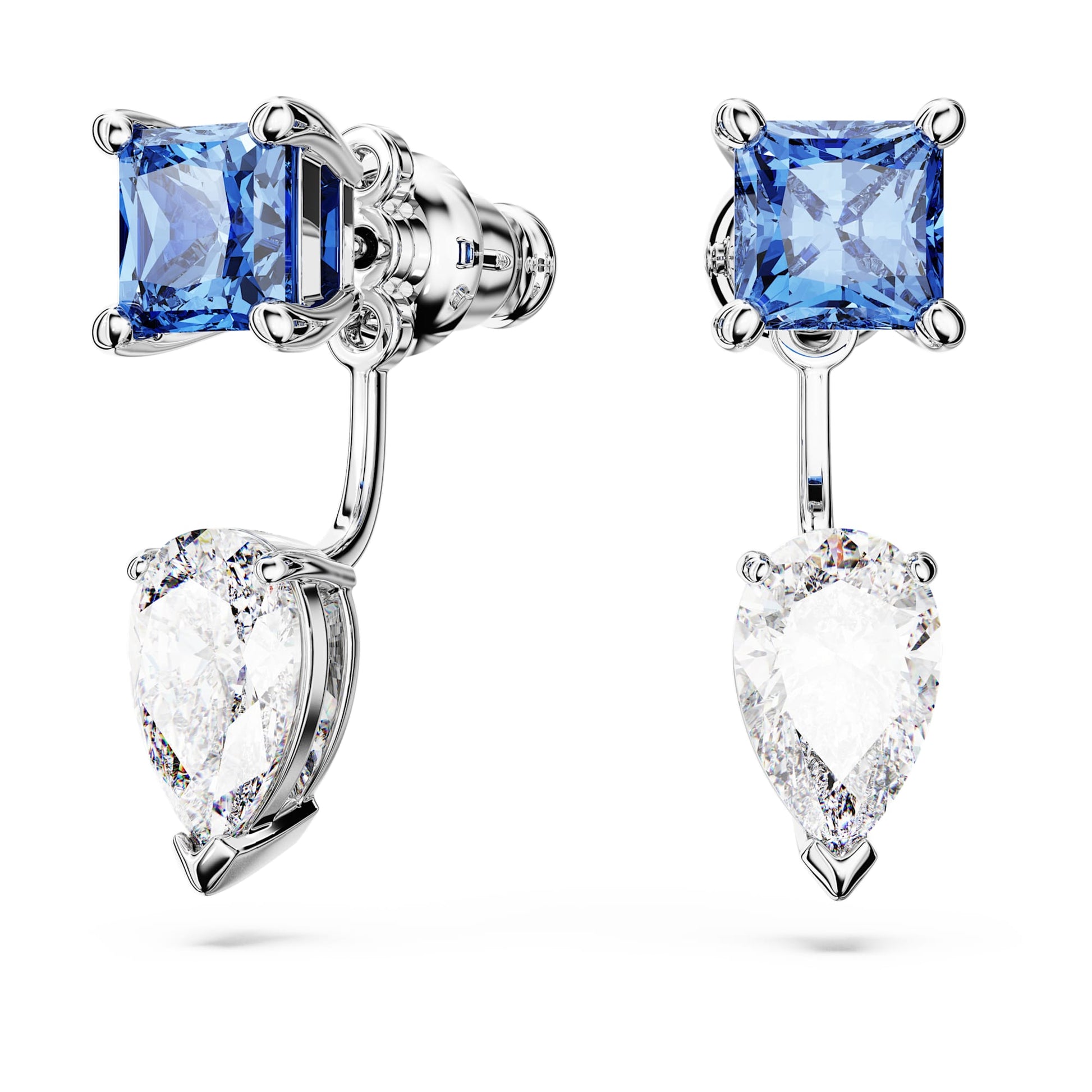 Swarovski Jewelry Mesmera earring jackets Mixed cuts, Detachable, Blue, Rhodium plated 5665767