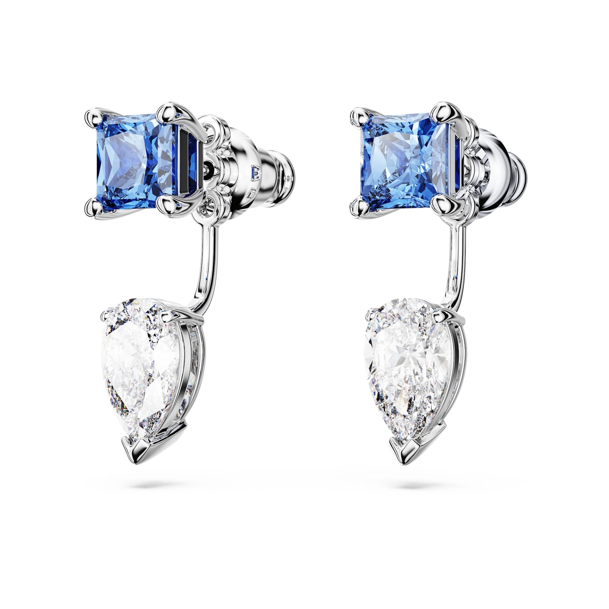 Swarovski Jewelry Mesmera earring jackets Mixed cuts, Detachable, Blue, Rhodium plated 5665767