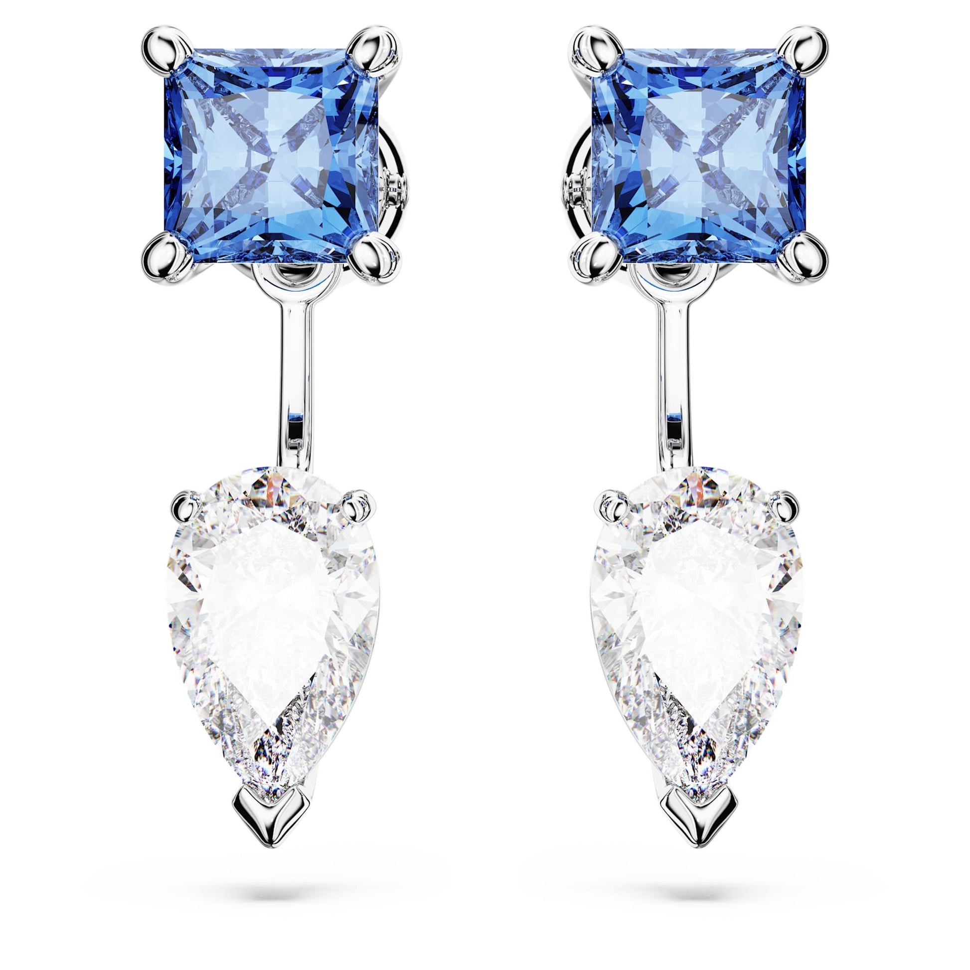 Swarovski Jewelry Mesmera earring jackets Mixed cuts, Detachable, Blue, Rhodium plated 5665767