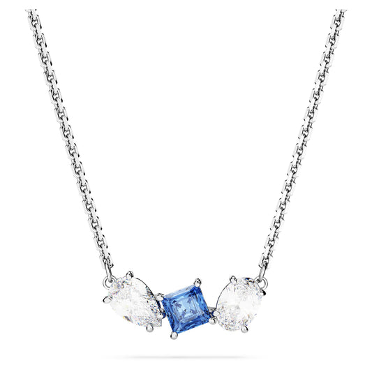 Swarovski Jewelry Mesmera pendant Mixed cuts, Blue, Rhodium plated 5668276