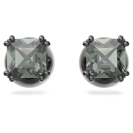 Swarovski Jewelry Millenia stud earrings  Square cut, Black, Ruthenium plated 5642511