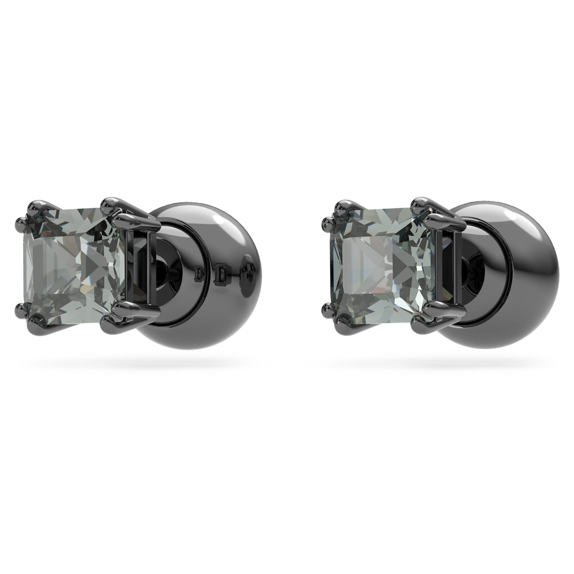 Swarovski Jewelry Millenia stud earrings  Square cut, Black, Ruthenium plated 5642511