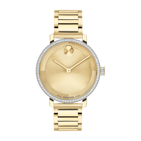 Movado Bold Evolution 2.0 3601225, centered front view with complete bracelet