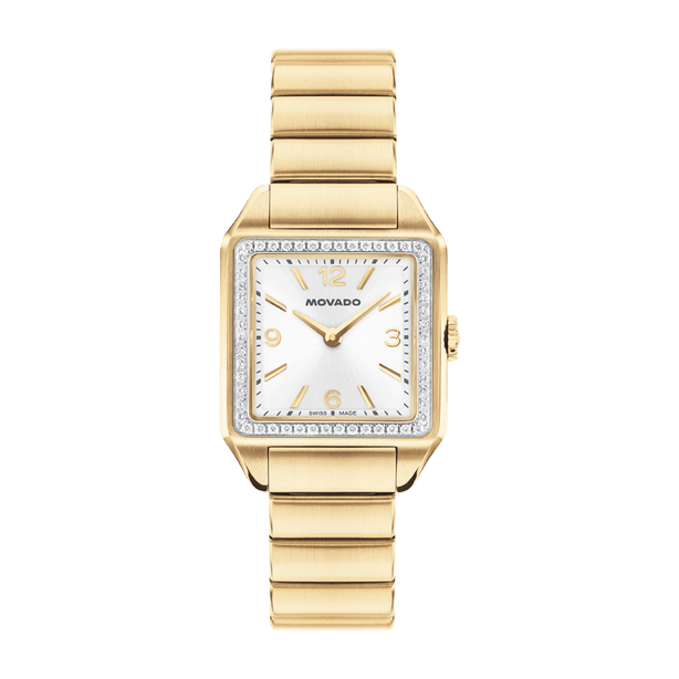 Movado Heritage 1917 3650250, centered front view with complete bracelet