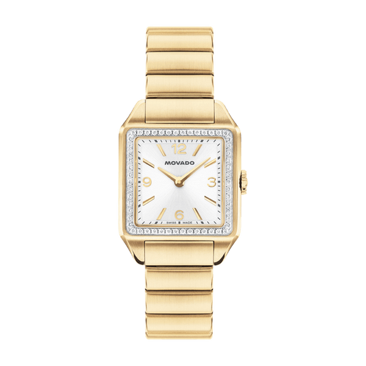 Movado Heritage 1917 3650250, centered front view with complete bracelet