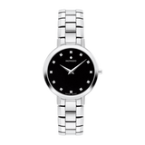 Movado Faceto 607866, centered front view with complete bracelet